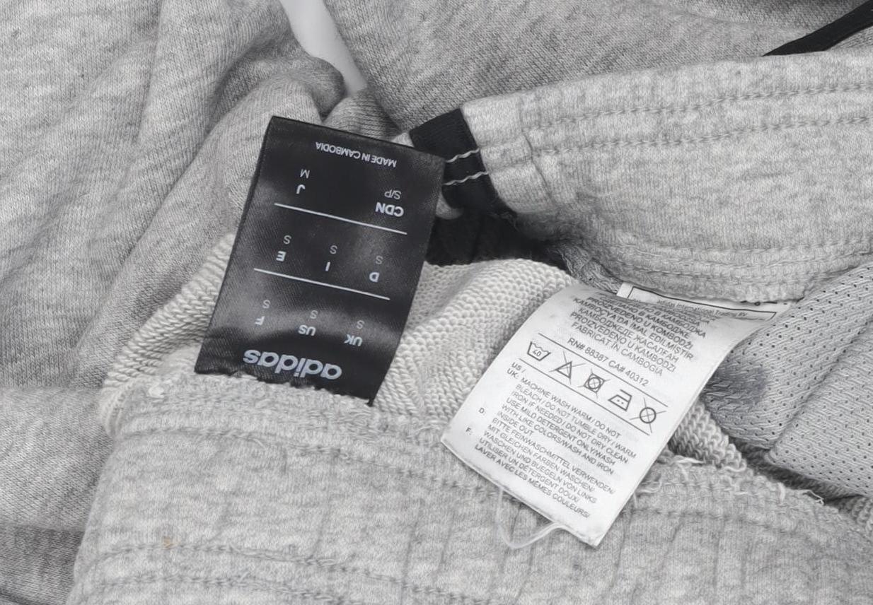 Adidas Men's Grey Jogger Trousers - Size S