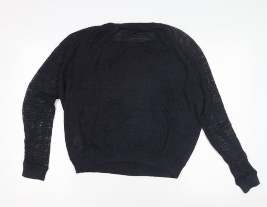 Hugo Boss Women's Black Pullover Jumper, L, Crew Neck