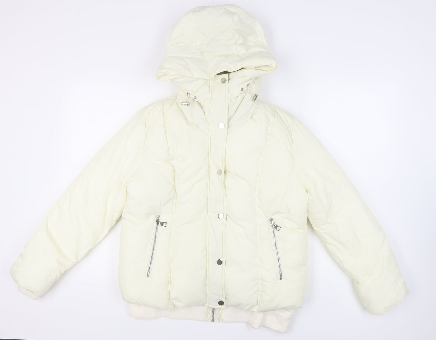 Next Women's Ivory Puffer Jacket Size 14 New