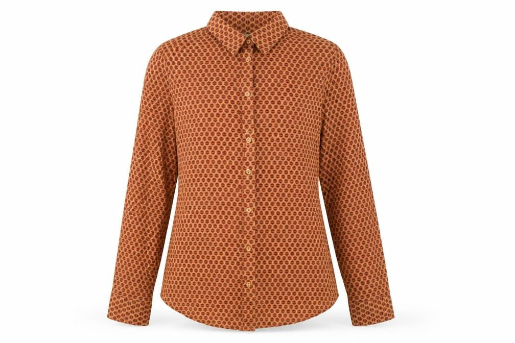 Womens UK Size 12 United Colors of Benetton Brown Cotton Button-Up