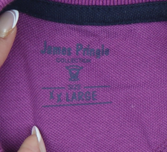 James Pringle Men's Purple XL Polo Shirt