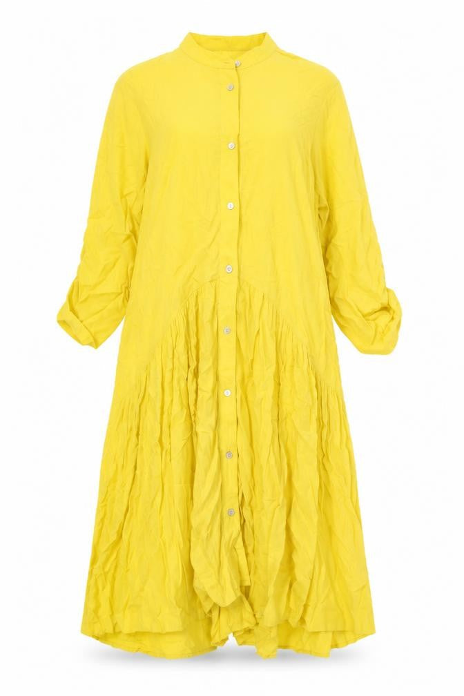 Zara Women Yellow Shirt Dress, Size 6, Casual Spring/Summer