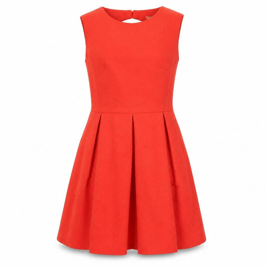 Jack Wills Women's Red Fit & Flare Dress Size 10