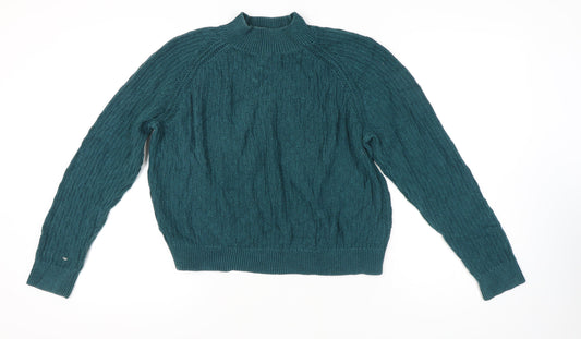 Fat Face Women’s Green Cotton Pullover Jumper Size 14