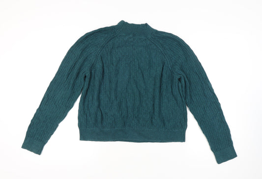 Fat Face Women’s Green Cotton Pullover Jumper Size 14