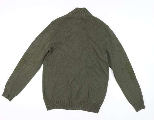 Crew Clothing Men's Green Cardigan, Size S, Cotton