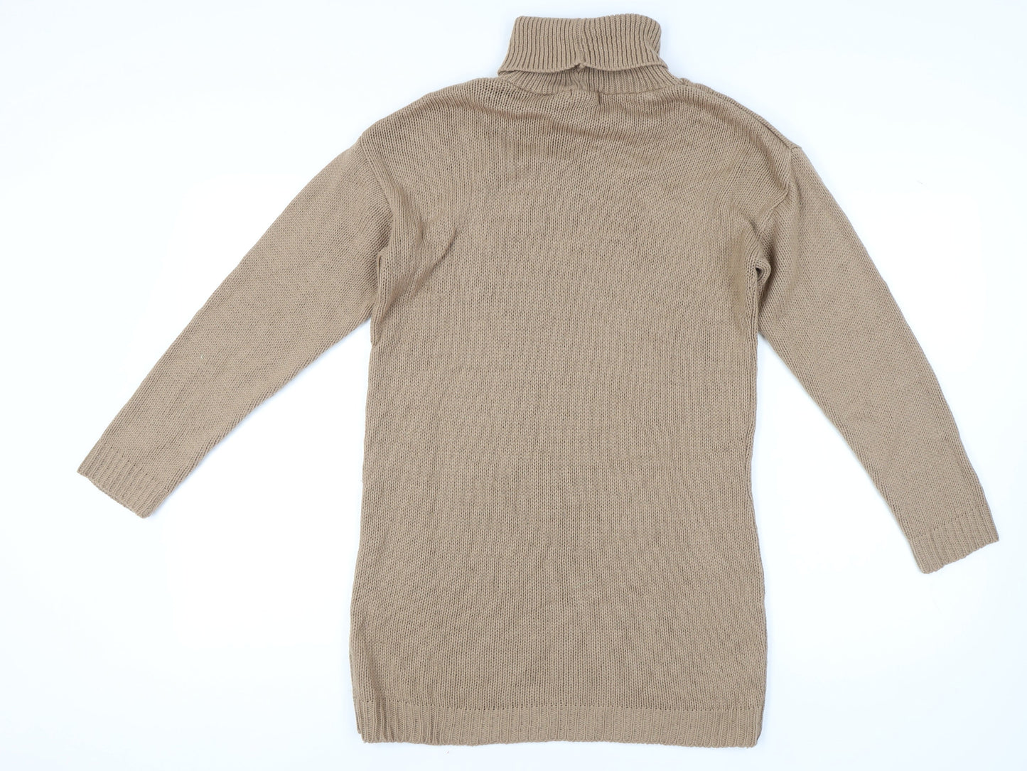 Pretty Little Thing Beige Roll Neck Pullover M