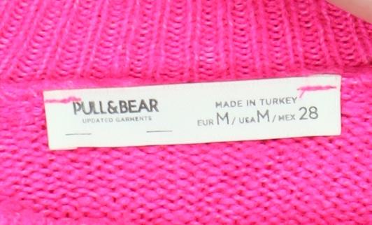 Pull & Bear Women's Pink Pullover Jumper, Size 12