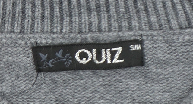 Quiz Women's Grey Pullover Jumper, Size S