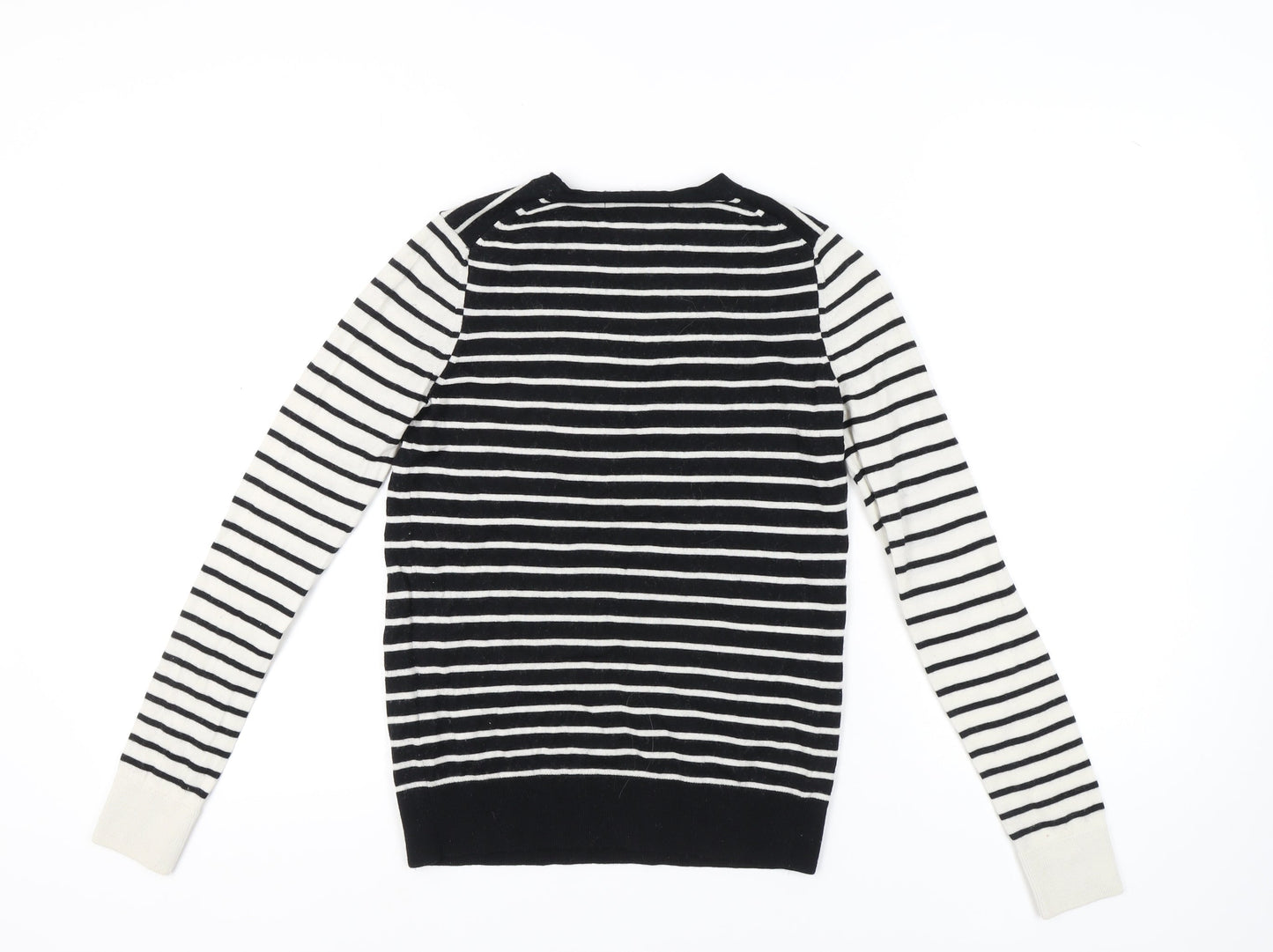 Marks and Spencer Women's Black Striped Pullover Jumper