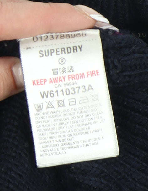 Superdry Women's Multicoloured Pullover Jumper, Size 14