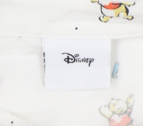Disney Women's White Blouse with Winnie the Pooh Print, Size 22