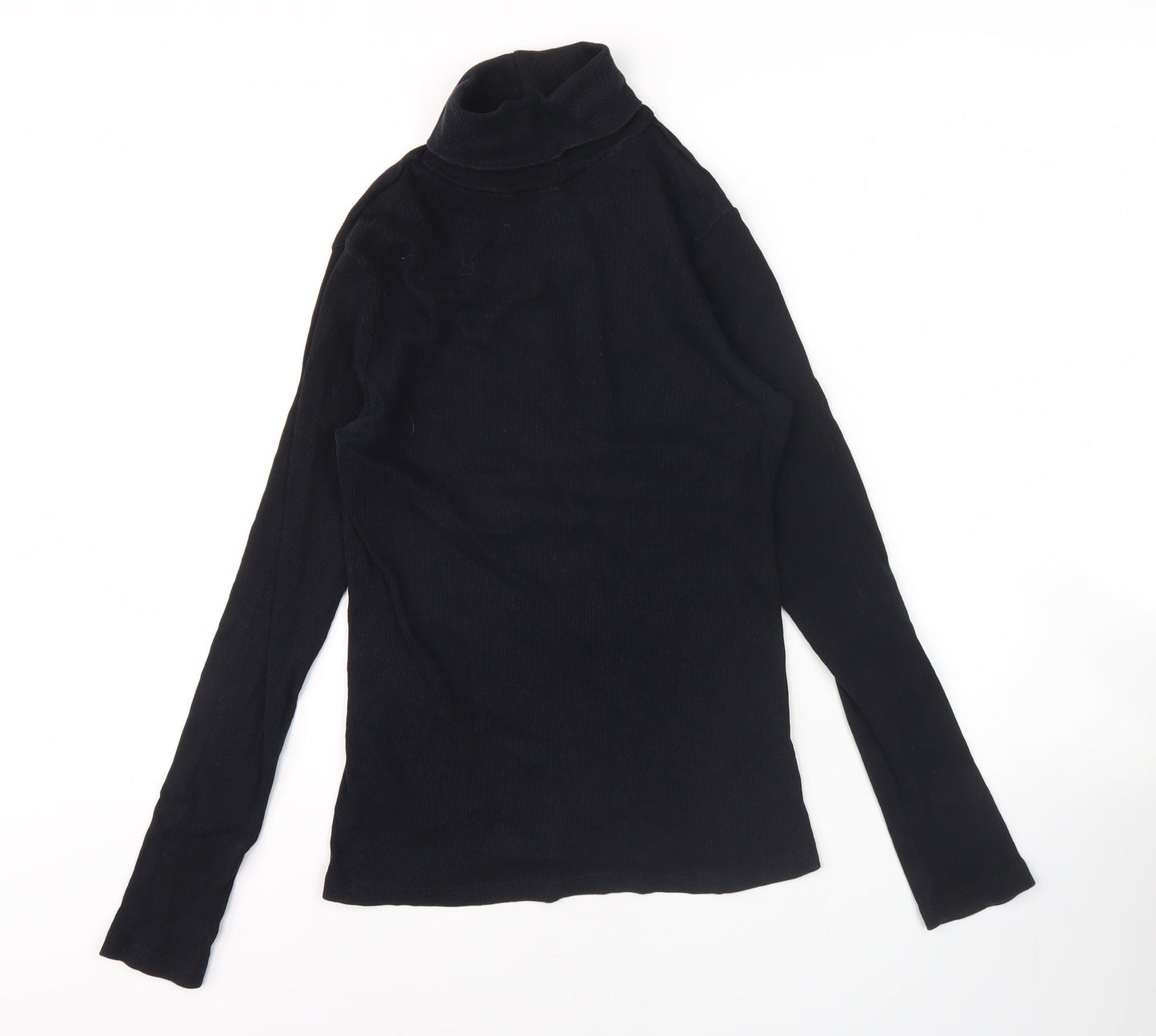 River Island Women's Black Roll Neck Long Sleeve Top