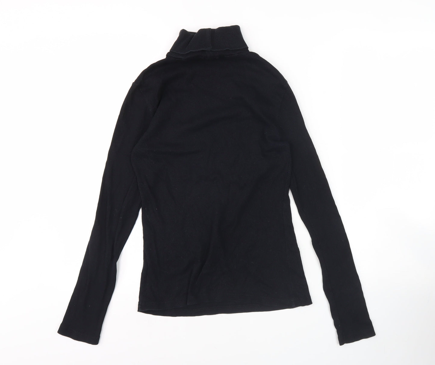 River Island Women's Black Roll Neck Long Sleeve Top