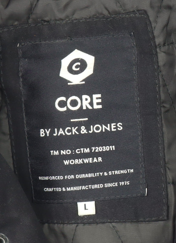 Jack & Jones Men's Black Parka Jacket L