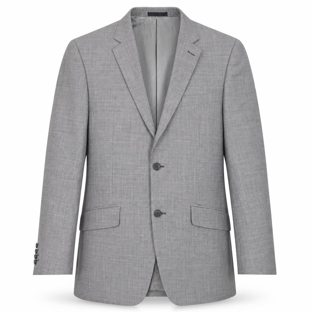 Front view of Vincere Men's Grey 40 Regular Blazer Business Formal