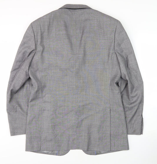 Vincere Men's Grey 40 Regular Blazer Business Formal