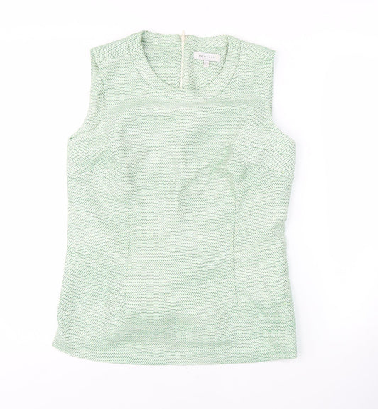 Kew 159 Women's Green Blouse Size 12 Sleeveless Elegant Casual