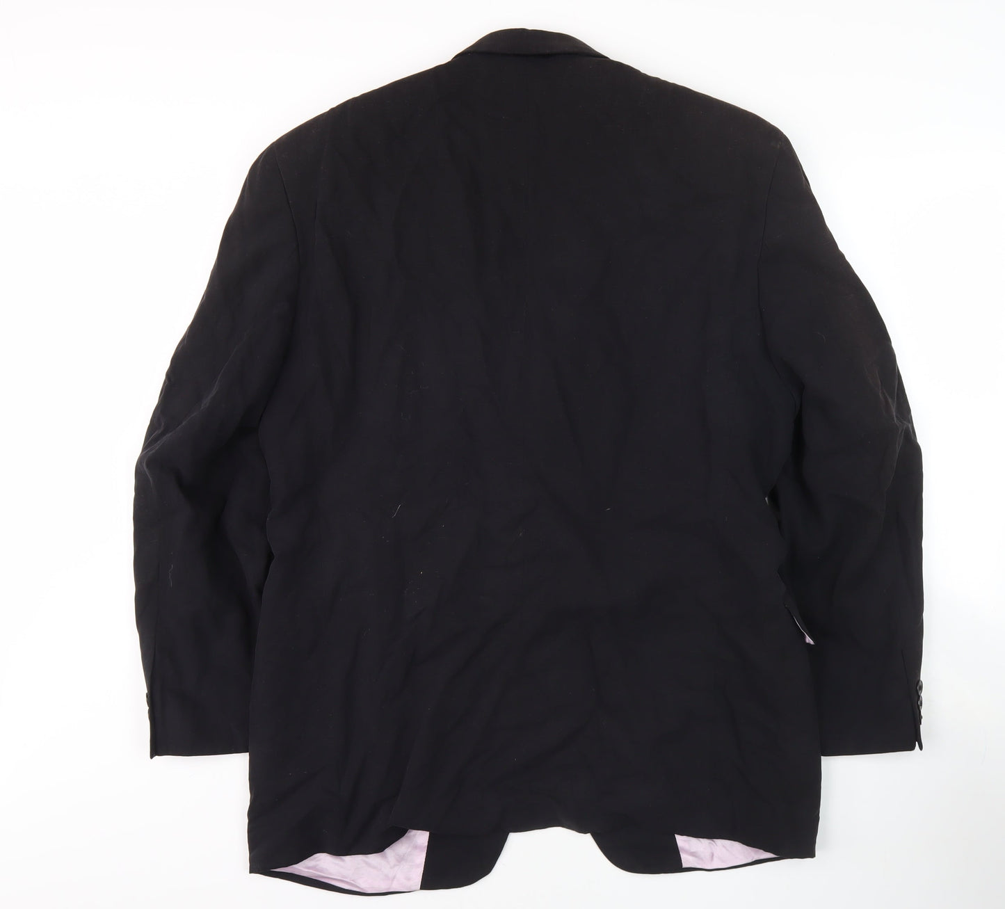 Rochas Men's Black Blazer 40 R Notch Lapel Formal