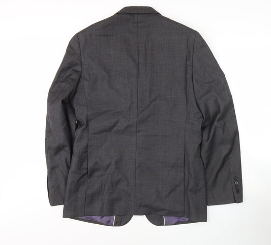 Richard James Men's Grey Wool Blazer Size 40 Regular