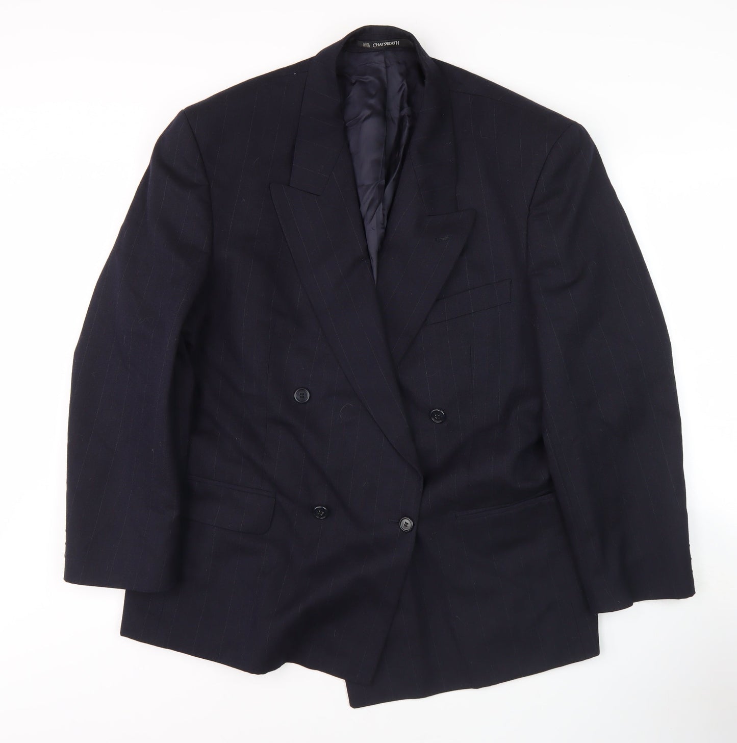 Chatsworth Men's Blue Wool Blazer, 42S
