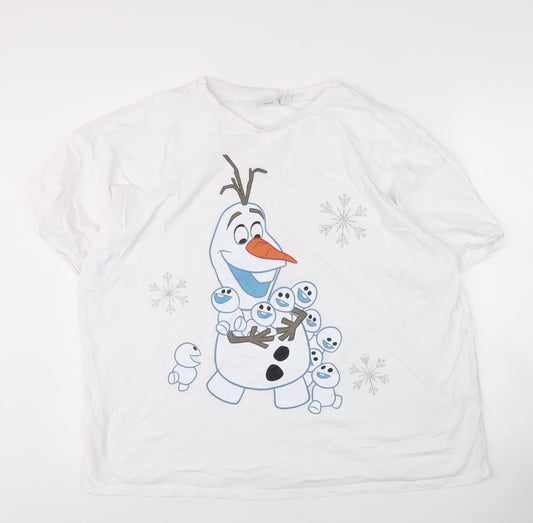 Disney Women’s White XL Frozen T-Shirt