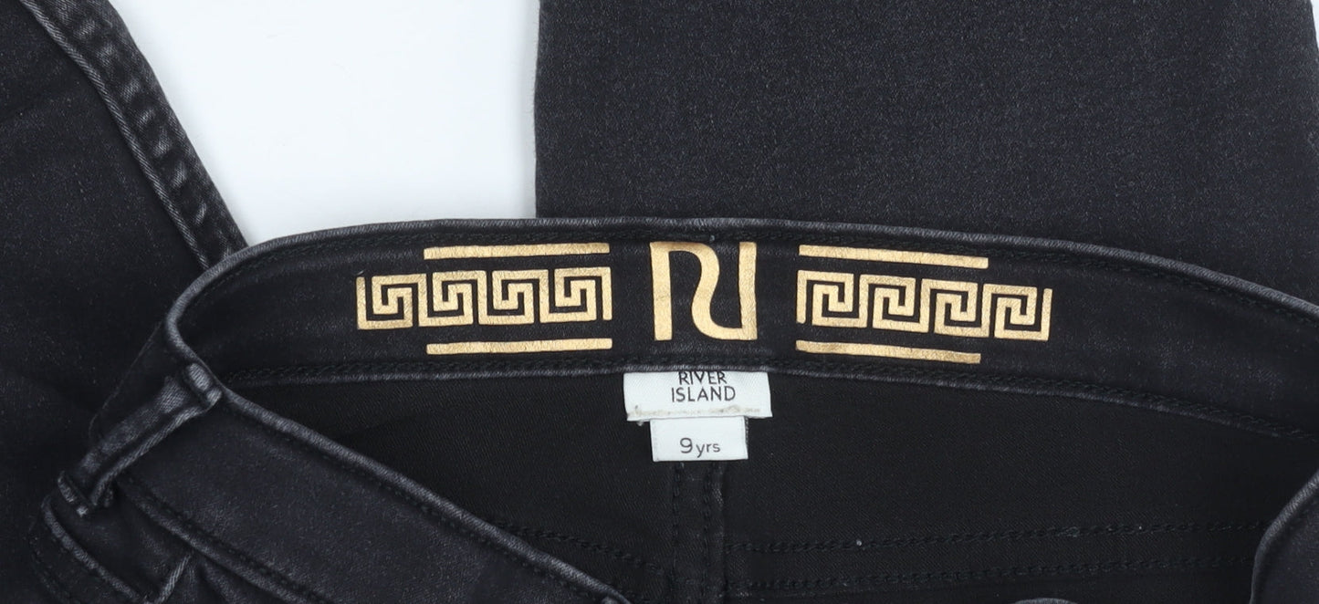 River Island Girls Black Skinny Jeans 9 Years Casual Wear