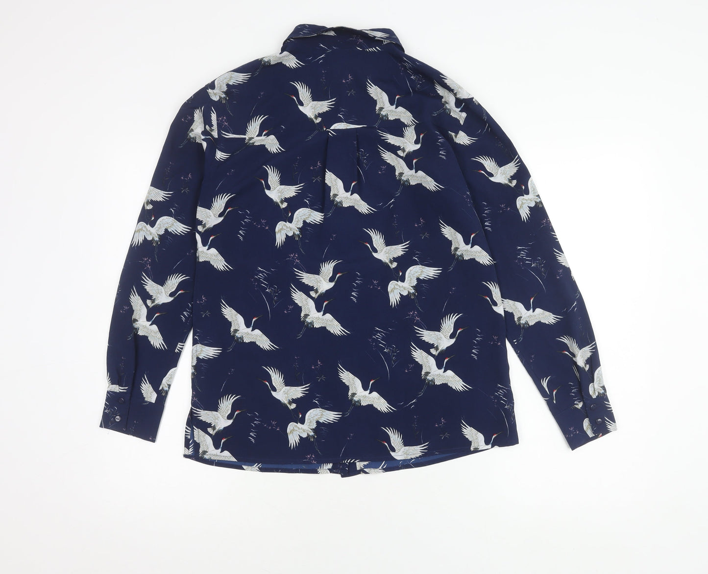 Warehouse Women Blue Button-Up Shirt UK 8