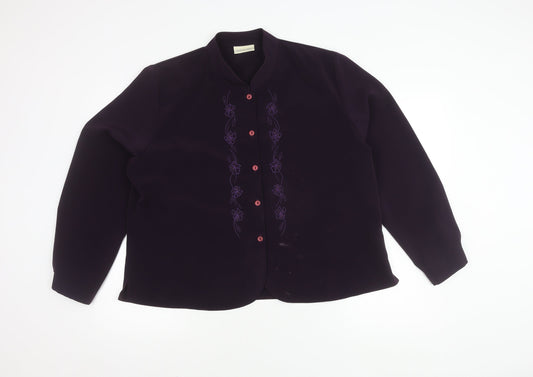 Michael Gold Women's Purple Button-Up Shirt Size 22