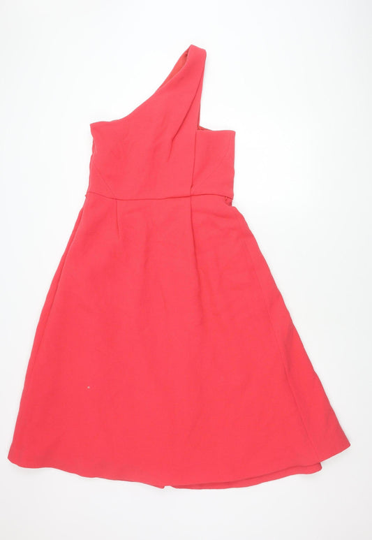 Whistles Women's Red Wool Dress Size 14