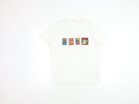 Paul Smith Unisex White Graphic T-Shirt Size S