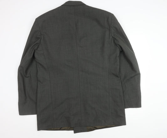 Marks and Spencer Men's Green 44 Long Wool Blazer