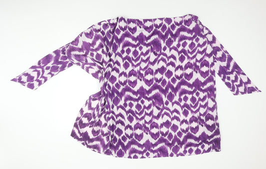 JD Williams Women's Purple Geometric Top Size 18