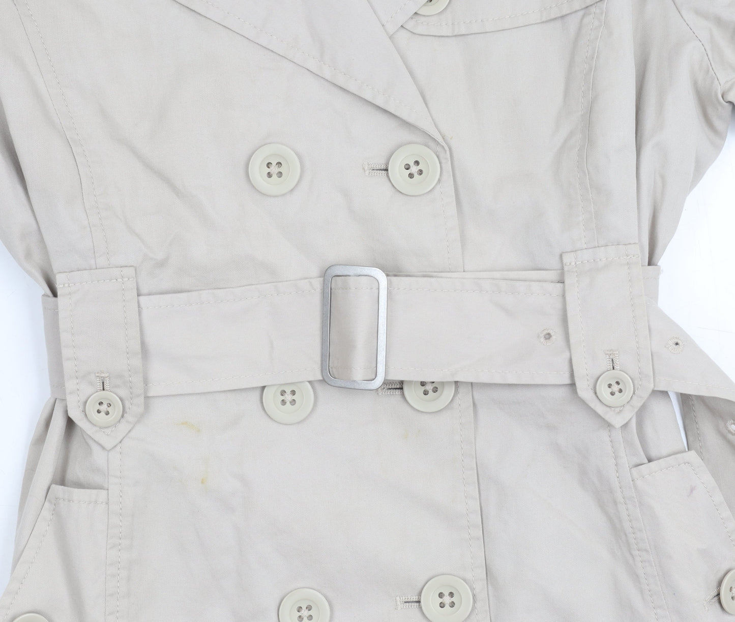 Gap Women's Beige Collared Short Sleeve Jacket Top Size 12