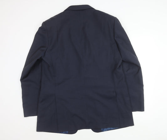 Marks and Spencer Men's Blue Wool Suit Jacket 44L