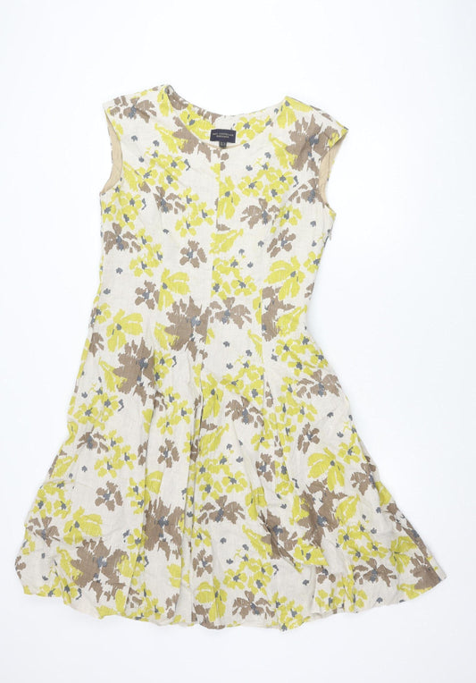 Paul Costelloe Dressage Women's Floral Linen Dress UK 14