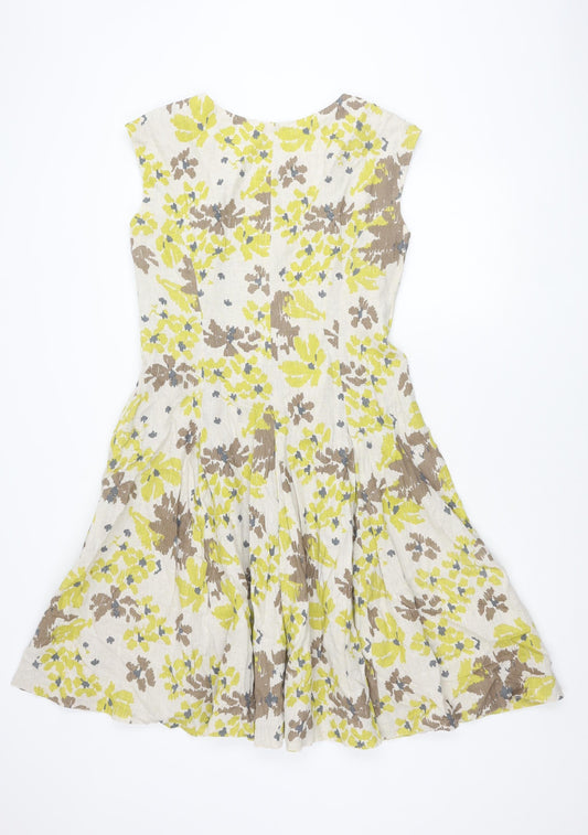 Paul Costelloe Dressage Women's Floral Linen Dress UK 14