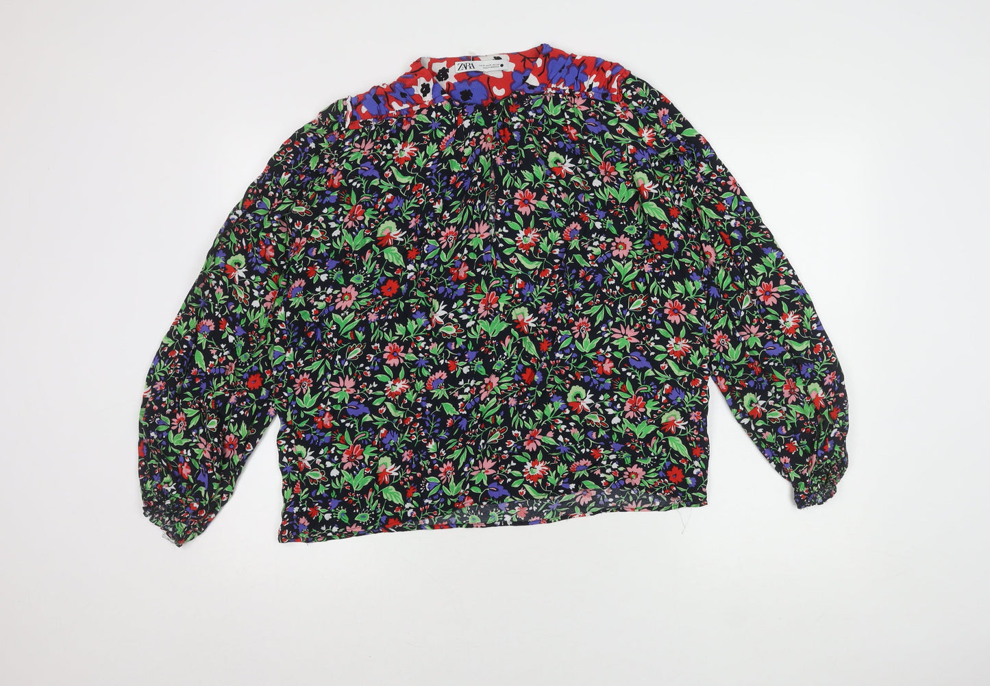 Zara Women's Multicoloured Floral Blouse Size 12