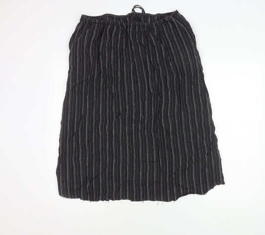 EAST Women's Black Size 18 Striped Pencil Skirt