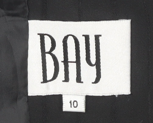 Bay Women's Black Blazer, Size 10, Pinstripe Suit Jacket