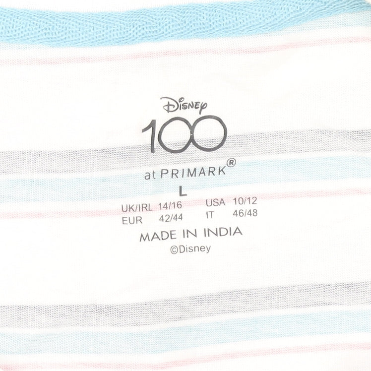 Disney Women’s Stitch Striped T-Shirt Multicoloured L
