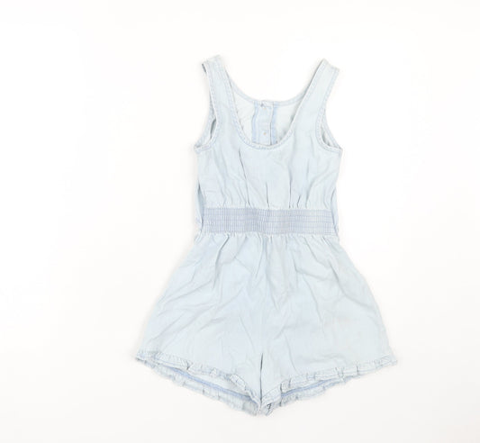 Next Girls Blue Playsuit, 6 Years, Sleeveless, Button Closure