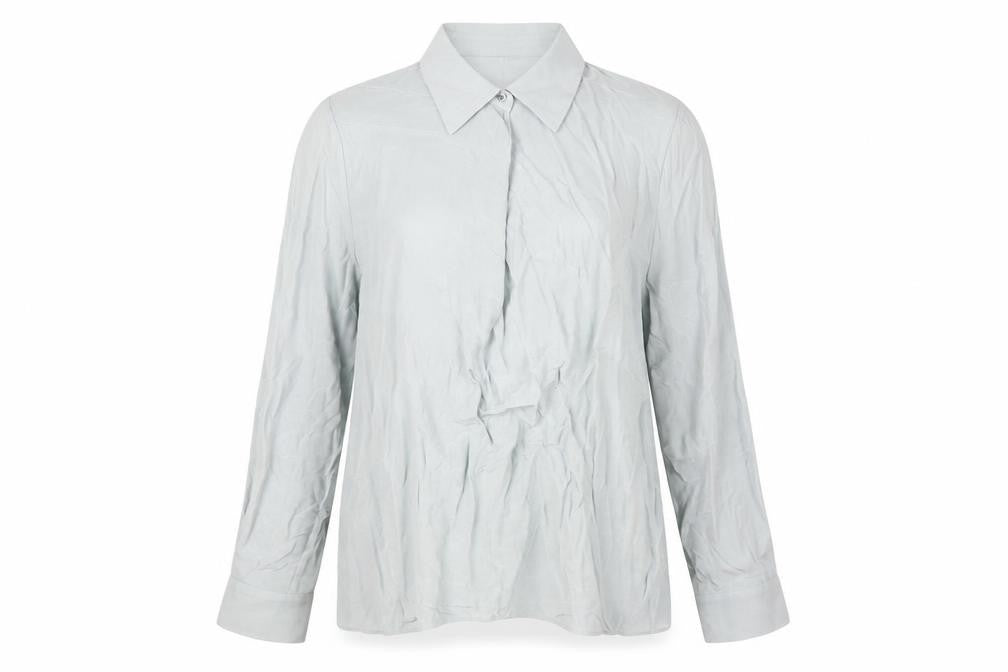 Womens UK Size 10 Jaeger Grey Viscose Button-Up