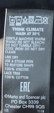 Marks and Spencer Women's Black Viscose Blouse Size 18