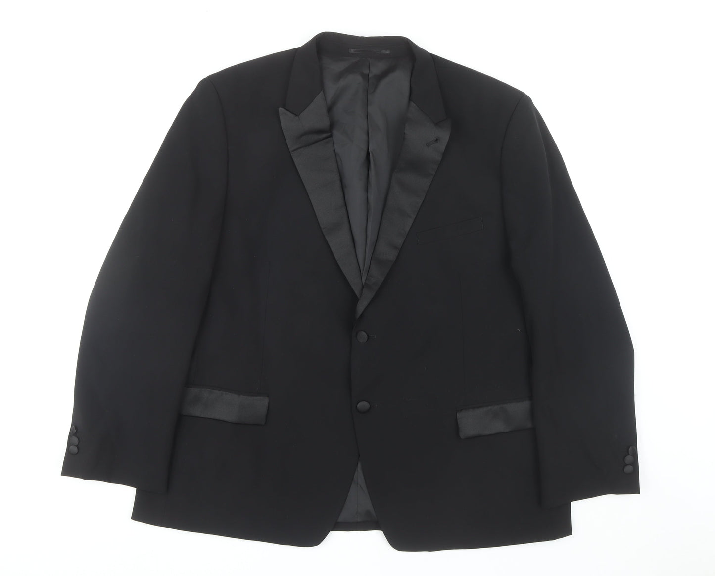 FELLINI TAILORED Men's Black Tuxedo Blazer 48 S