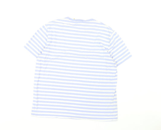 Polo Ralph Lauren Women's Blue Striped T-Shirt, XL
