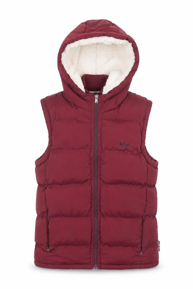Womens UK Size 10 Regular Lee Cooper Red Polyester Waistcoat