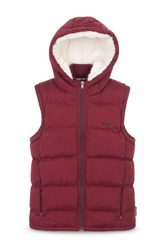 Womens UK Size 10 Regular Lee Cooper Red Polyester Waistcoat