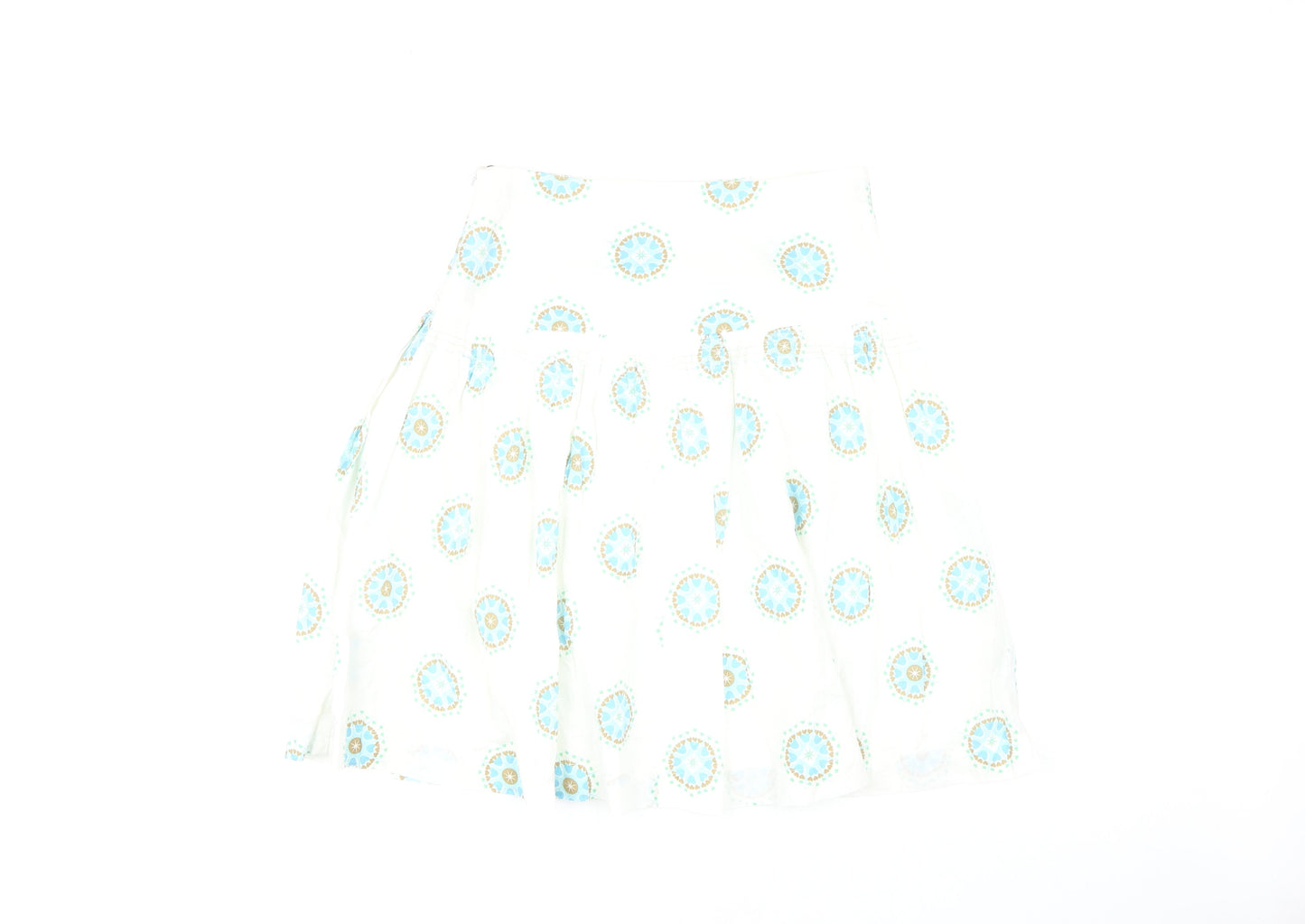 White Stuff Women’s White Geometric Skirt Size 10