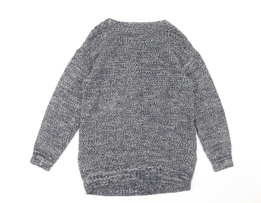 John Baner Men's Blue Cable-Knit Pullover Jumper S
